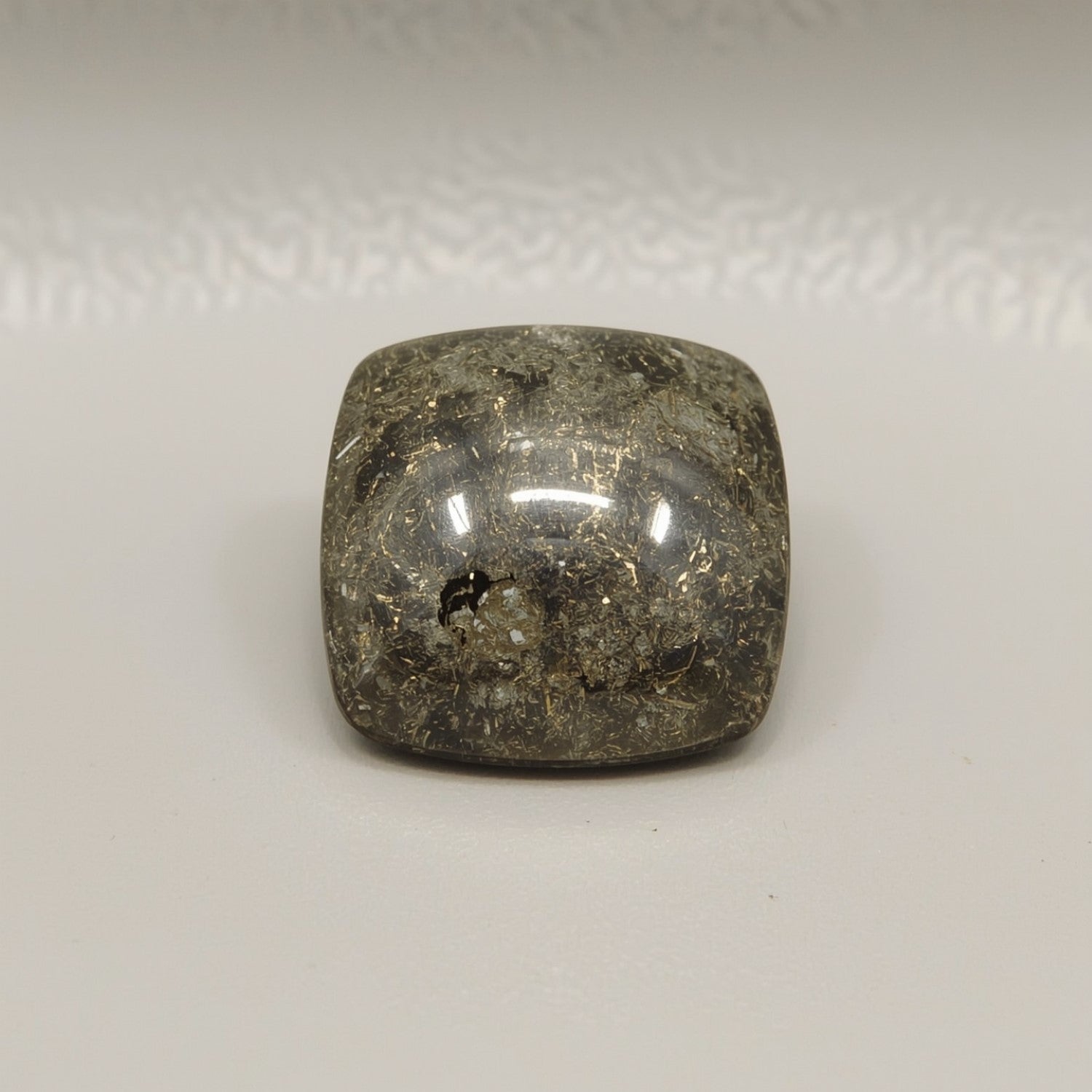 Pyrite 10PC Tiny 4x4 MM Cushion Cabochon Gray Luster semi Precious Loose Gemstones