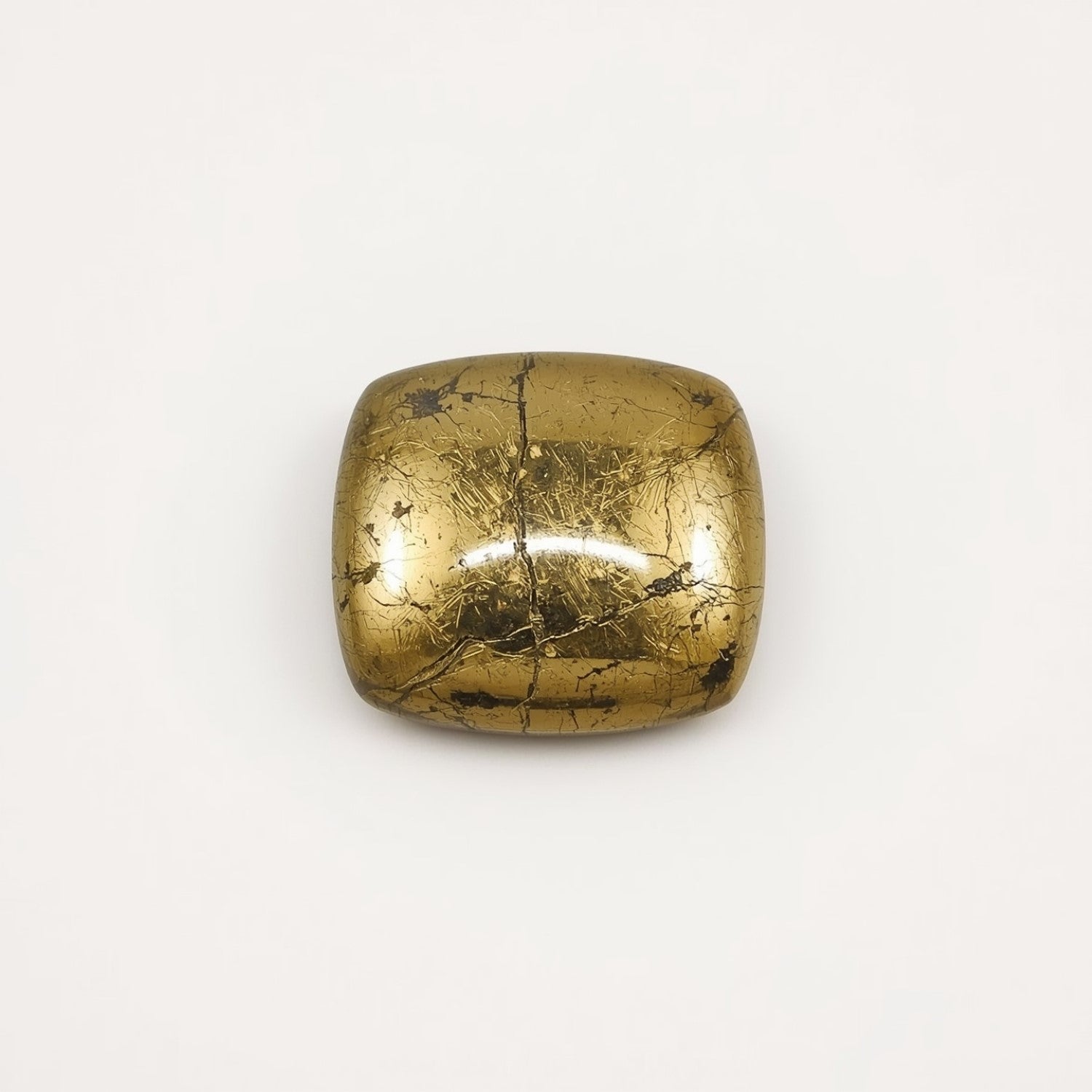 Pyrite 10PC Tiny 5x5 MM Cushion Cabochon Gray Lustrous semi Precious Semi Precious Gemstone Imagen principal del producto