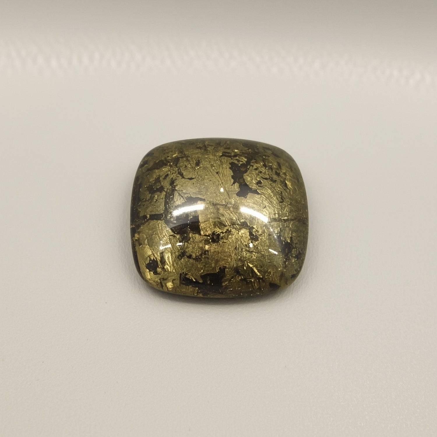 Pyrite 1PC Tiny 6x6 MM Cushion Cabochon Gray Shine semi Precious Precious Gemstone Image secondaire du produit