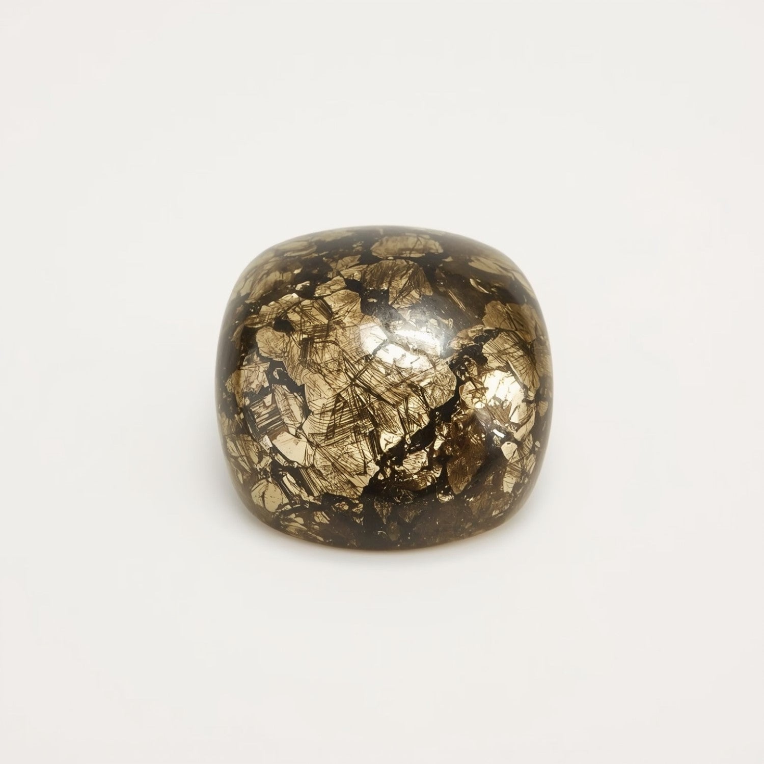 Pyrite 1PC Small 7x7 MM Cushion Cabochon Gray Fine semi Precious Gems Main image