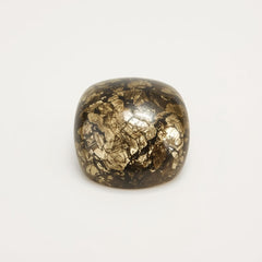 Pyrite 1PC Small 7x7 MM Cushion Cabochon Gray Fine semi Precious Gems