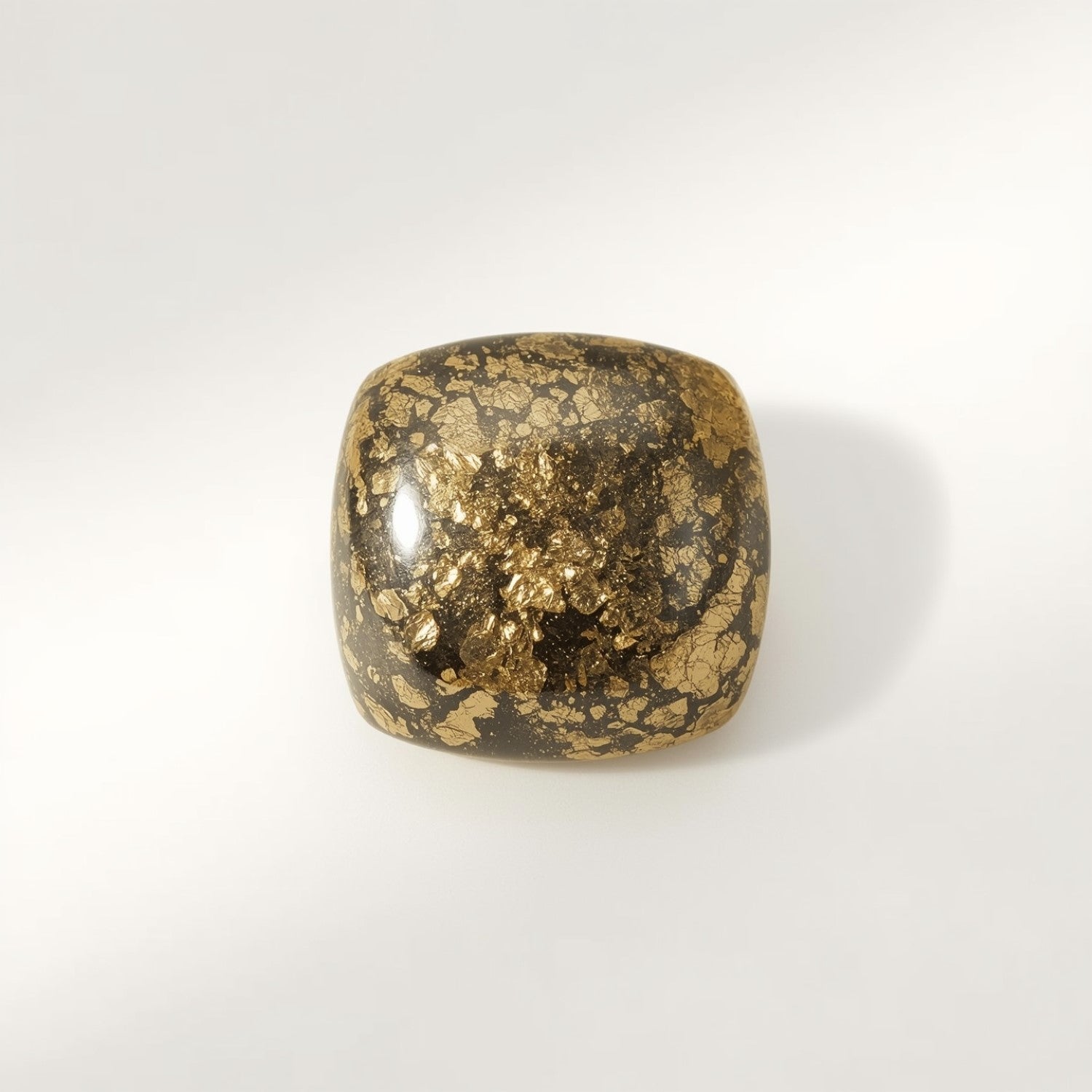 Pyrite 1PC Small 8x8 MM Cushion Cabochon Gray High-Quality semi Precious Loose Gems