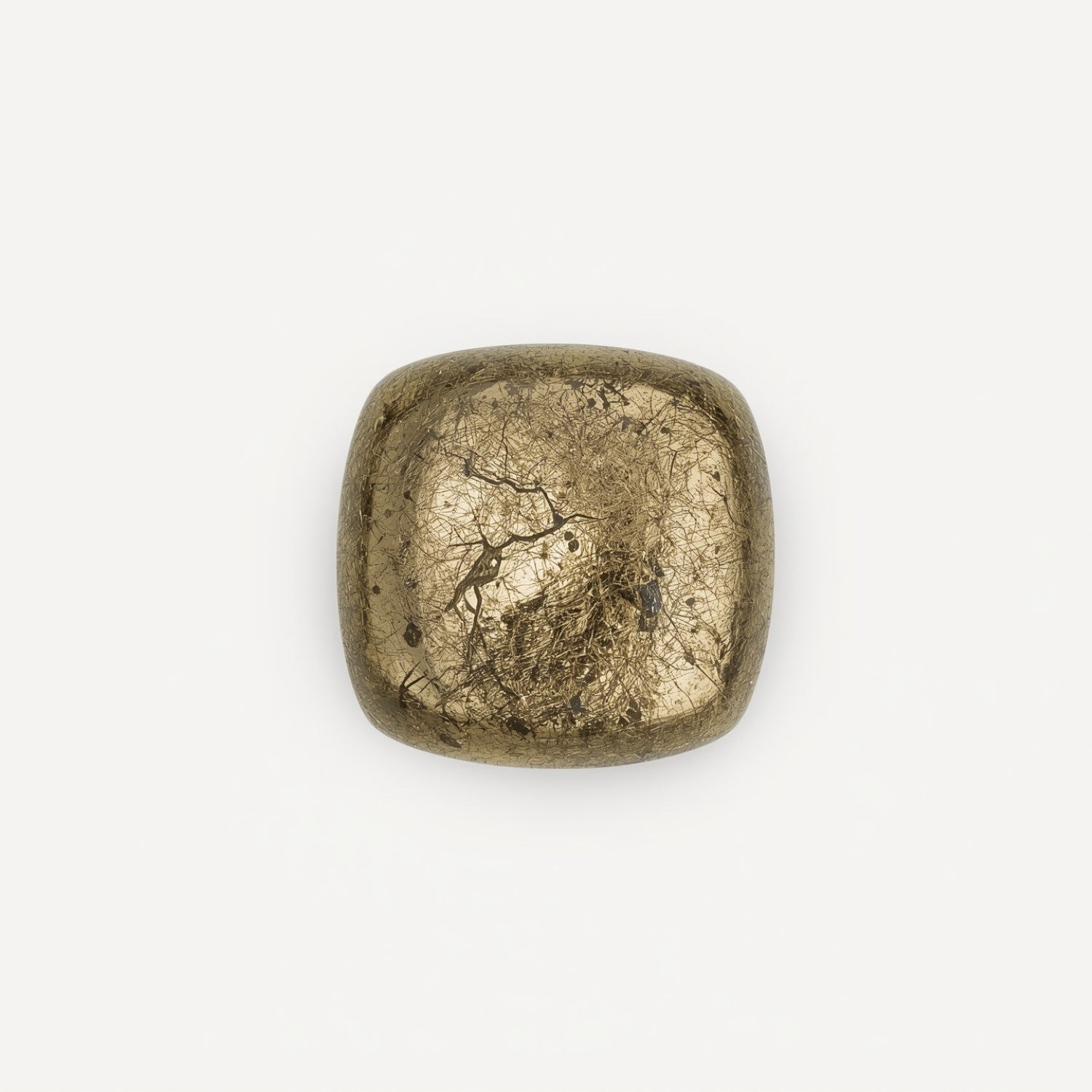 Pyrite 1PC Medium 9x9 MM Cushion Cabochon Gray Natural semi Precious Loose Gemstone Image principale du produit