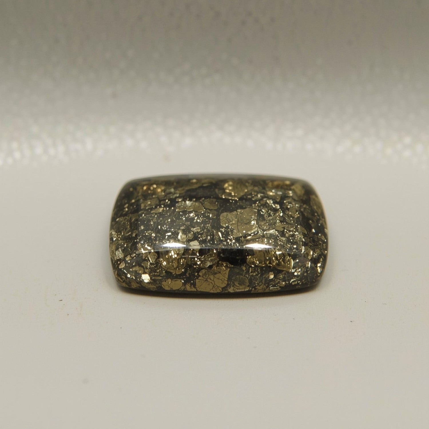 Pyrite 10PC Tiny 4x6 MM Emerald Cabochon Gray Superior semi Precious Gems Immagine secondaria del prodotto