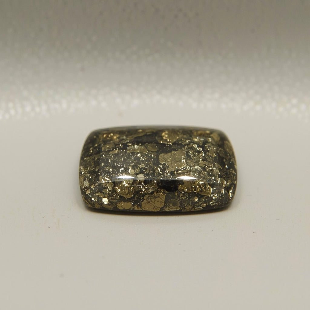 Pyrite 10PC Tiny 4x6 MM Emerald Cabochon Gray Superior semi Precious Gems