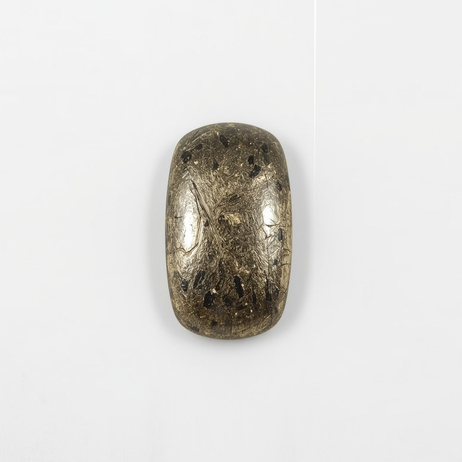 Pyrite 1PC Tiny 5x7 MM Emerald Cabochon Gray Pure semi Precious Loose Gems Hoofdafbeelding