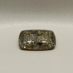 Pyrite 1PC Small 6x8 MM Emerald Cabochon Gray Fiery semi Precious Loose Gemstone