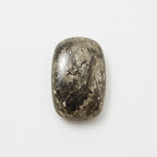 Pyrite 1PC Small 6x9 MM Emerald Cabochon Gray Brilliant semi Precious Loose Gemstones