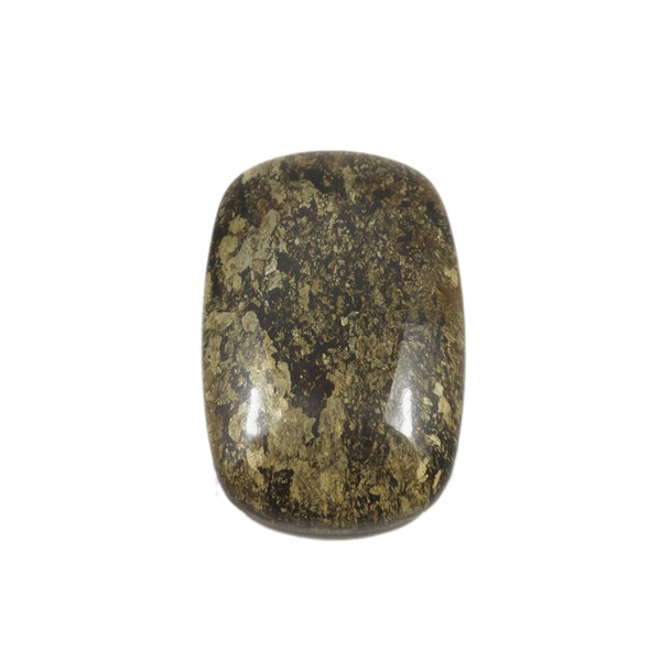 Pyrite 1PC Small 7x9 MM Emerald Cabochon Gray Sparkling semi Precious Semi Precious Gemstone