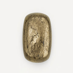 Pyrite 1PC Large 8x12 MM Emerald Cabochon Gray Lustrous semi Precious Loose Gemstone