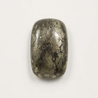 Pyrite 1PC Large 9x11 MM Emerald Cabochon Gray Luster semi Precious Loose Gems