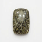 Pyrite 1PC Large 9x11 MM Emerald Cabochon Gray Luster semi Precious Loose Gems