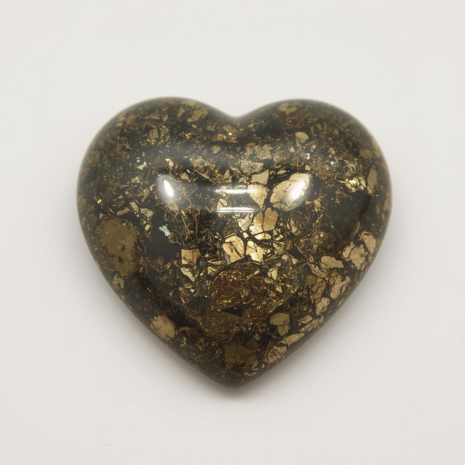 Pyrite 1PC Large 10x10 MM Heart Cabochon Gray Lustrous semi Precious Semi Precious Gemstone Immagine principale del prodotto