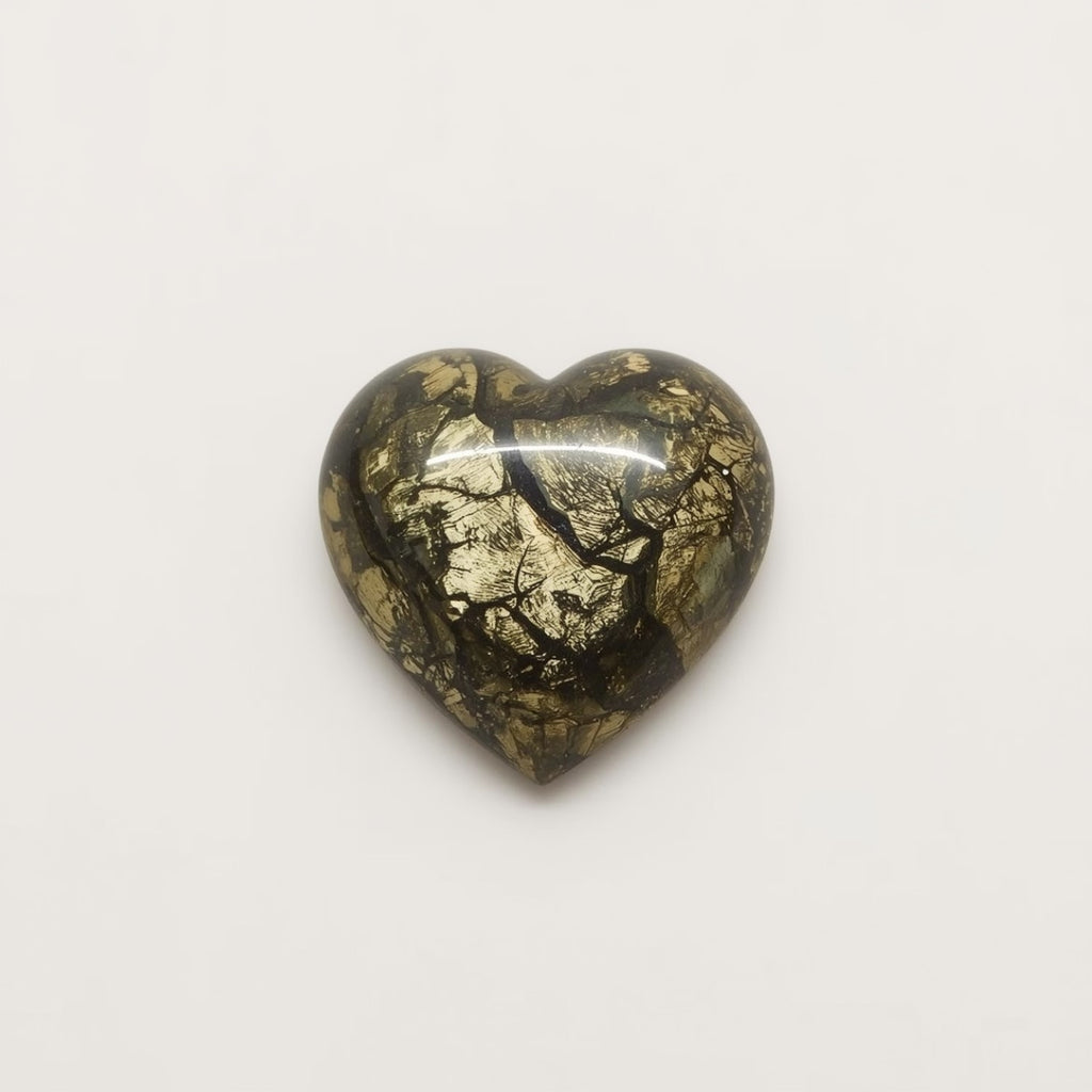 Pyrite 10PC Tiny 4x4 MM Heart Cabochon Gray Fiery semi Precious Semi Precious Gemstone