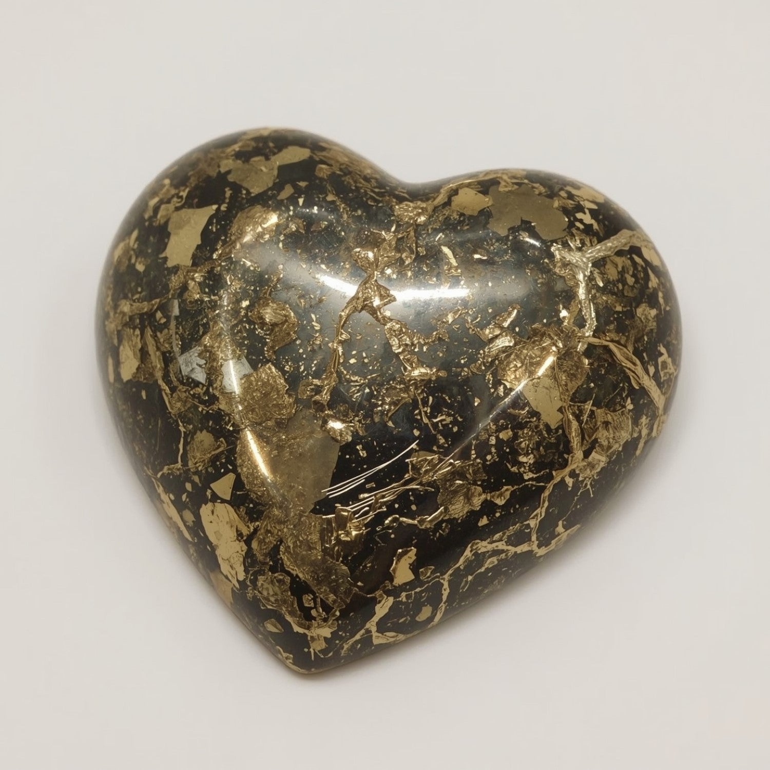 Pyrite 10PC Tiny 5x5 MM Heart Cabochon Gray Brilliant semi Precious Precious Gemstone Immagine secondaria del prodotto