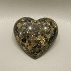 Pyrite 1PC Tiny 6x6 MM Heart Cabochon Gray Sparkling semi Precious Gems