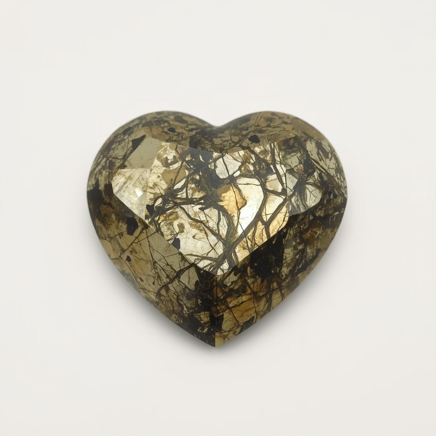 Pyrite 1PC Small 8x8 MM Heart Cabochon Gray Splendid semi Precious Loose Gemstone Secondary image