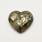 Pyrite 1PC Small 8x8 MM Heart Cabochon Gray Splendid semi Precious Loose Gemstone