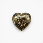 Pyrite 1PC Medium 9x9 MM Heart Cabochon Gray Luster semi Precious Loose Gemstones
