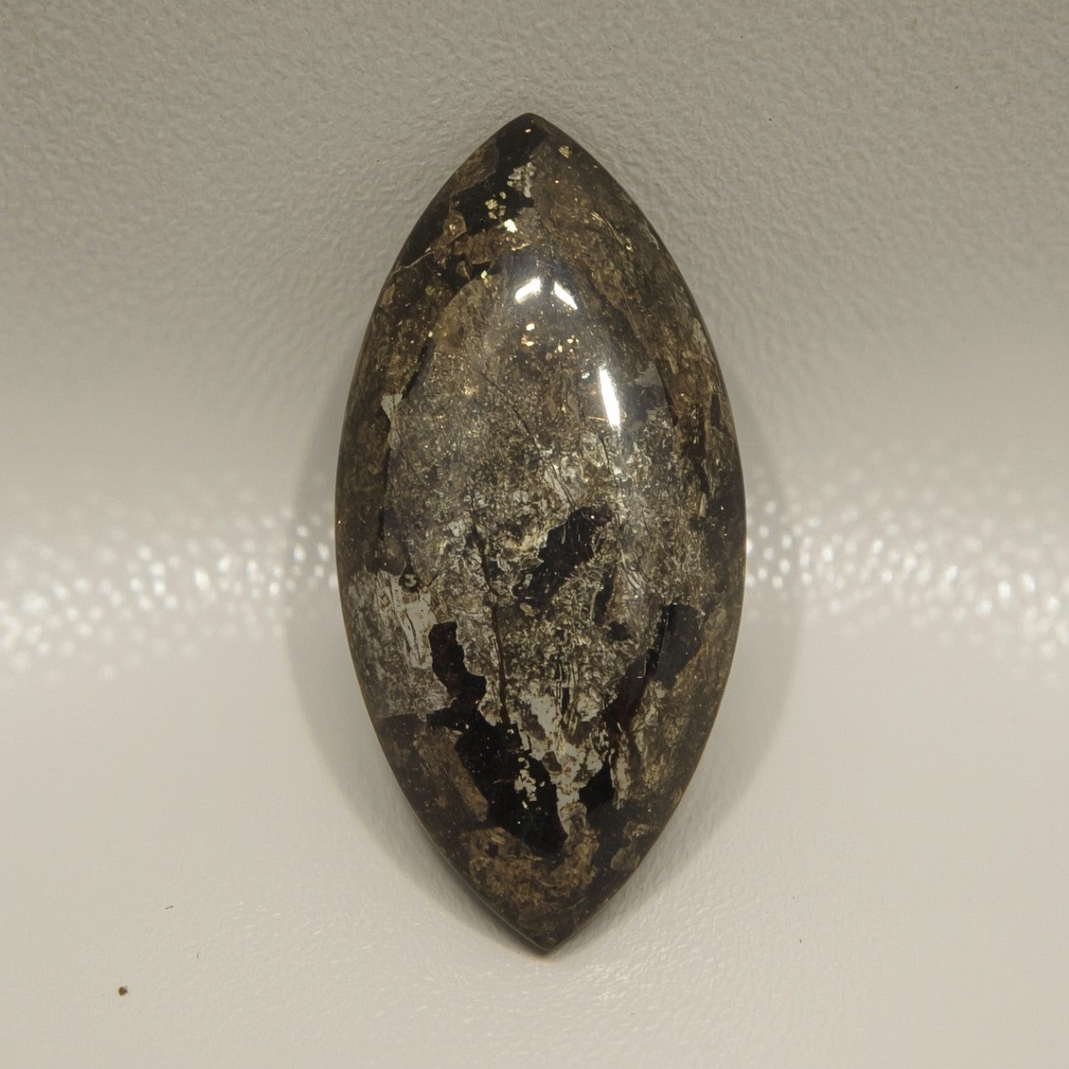 Pyrite 10PC Tiny 3x6 MM Marquise  Cabochon Gray Pure semi Precious Loose Gems Secondary image