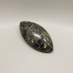 Pyrite 1PC Small 6x12 MM Marquise  Cabochon Gray Sparkling semi Precious Semi Precious Gemstone