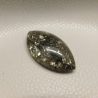 Pyrite 1PC Medium 7x14 MM Marquise  Cabochon Gray Polished semi Precious Precious Gemstone