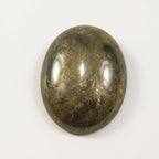 Pyrite 1PC Large 10x12 MM Oval Cabochon Gray Superior semi Precious Gems
