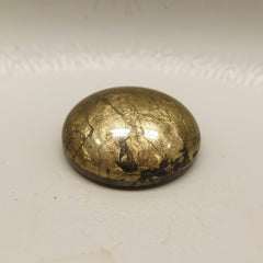 Pyrit 1PC Groß 10x12 MM Oval Cabochon Grau Hochwertige Halbedelsteine