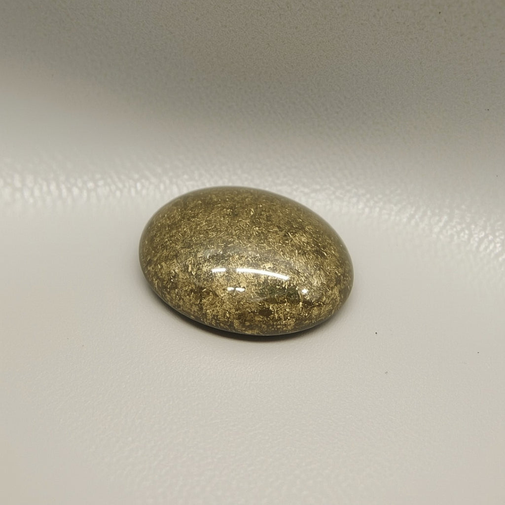 Pyrite 10PC Tiny 4x6 MM Oval Cabochon Gray Polished semi Precious Loose Gemstones