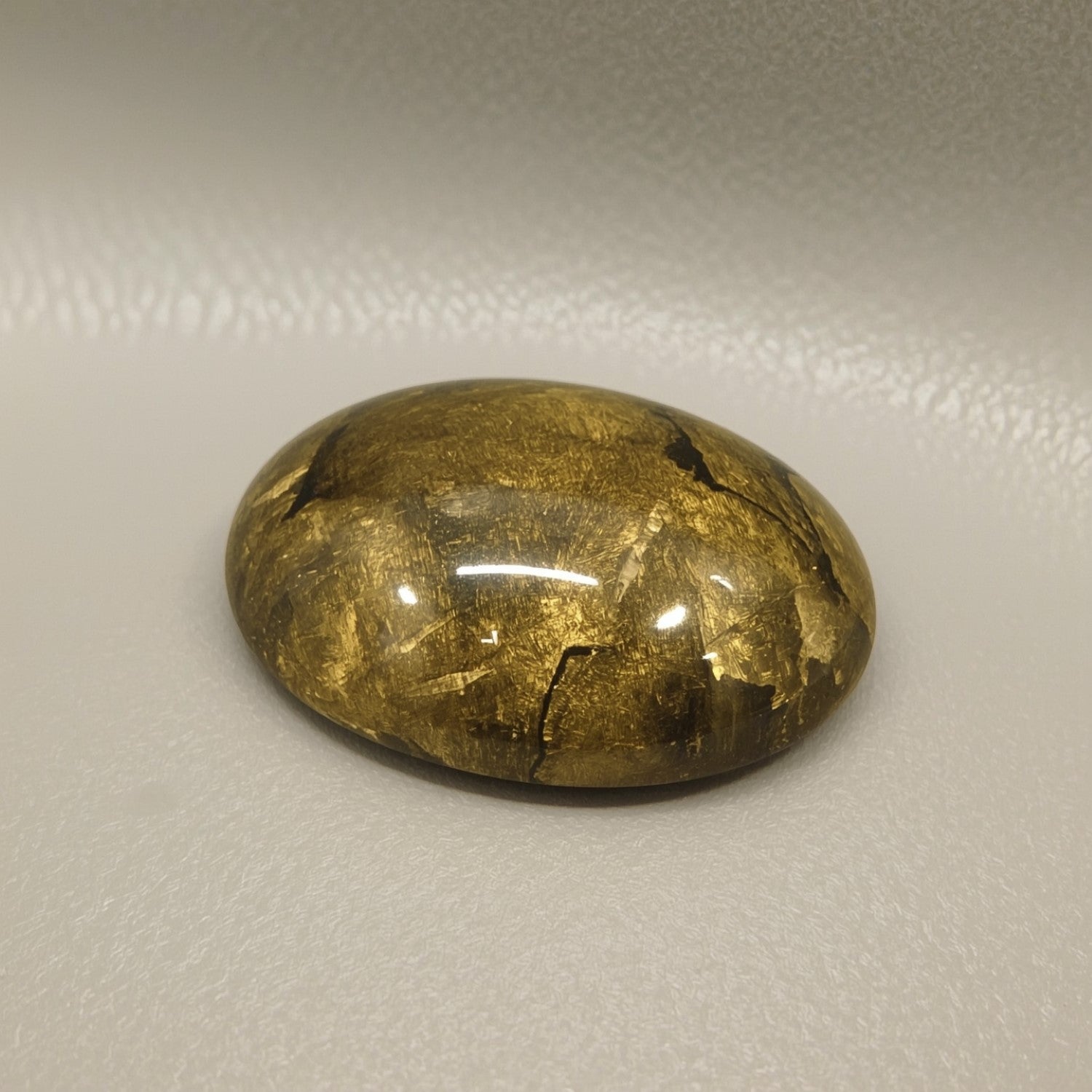 Pyrite 1PC Small 6x8 MM Oval Cabochon Gray Luster semi Precious Precious Gemstone Imagen secundaria del producto