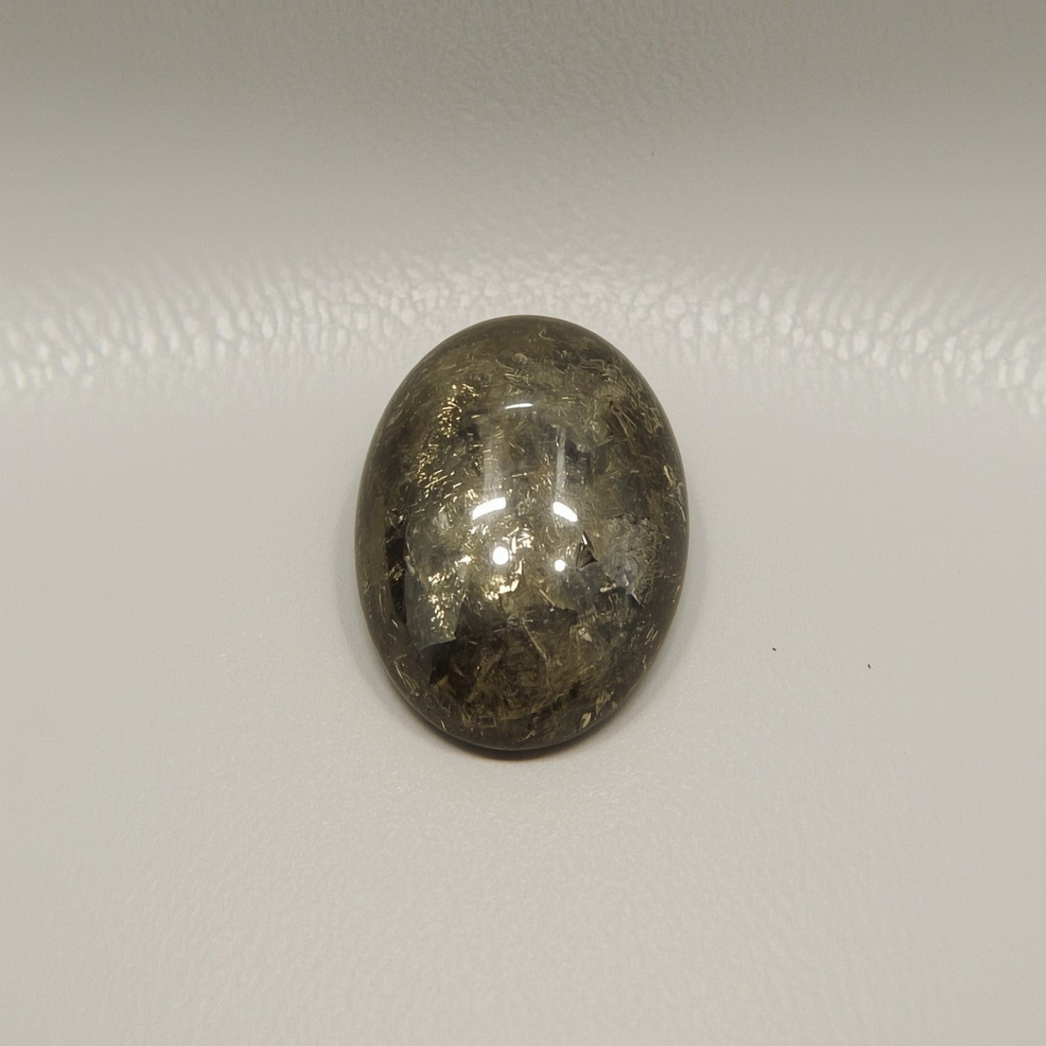 Pyrite 1PC Large 8x12 MM Oval Cabochon Gray Genuine semi Precious Precious Gemstone