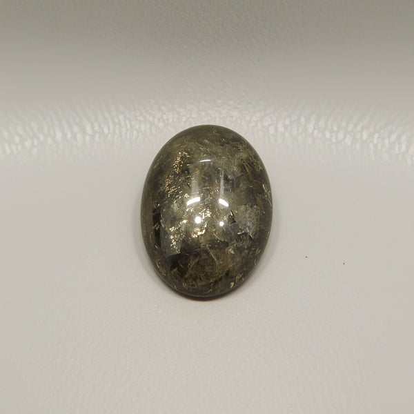 Pyrite 1PC Large 9x11 MM Oval Cabochon Gray Natural semi Precious Semi Precious Gemstone