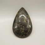 Pyrite 1PC Large 10x12 MM Pear Cabochon Gray Polished semi Precious Precious Gemstone