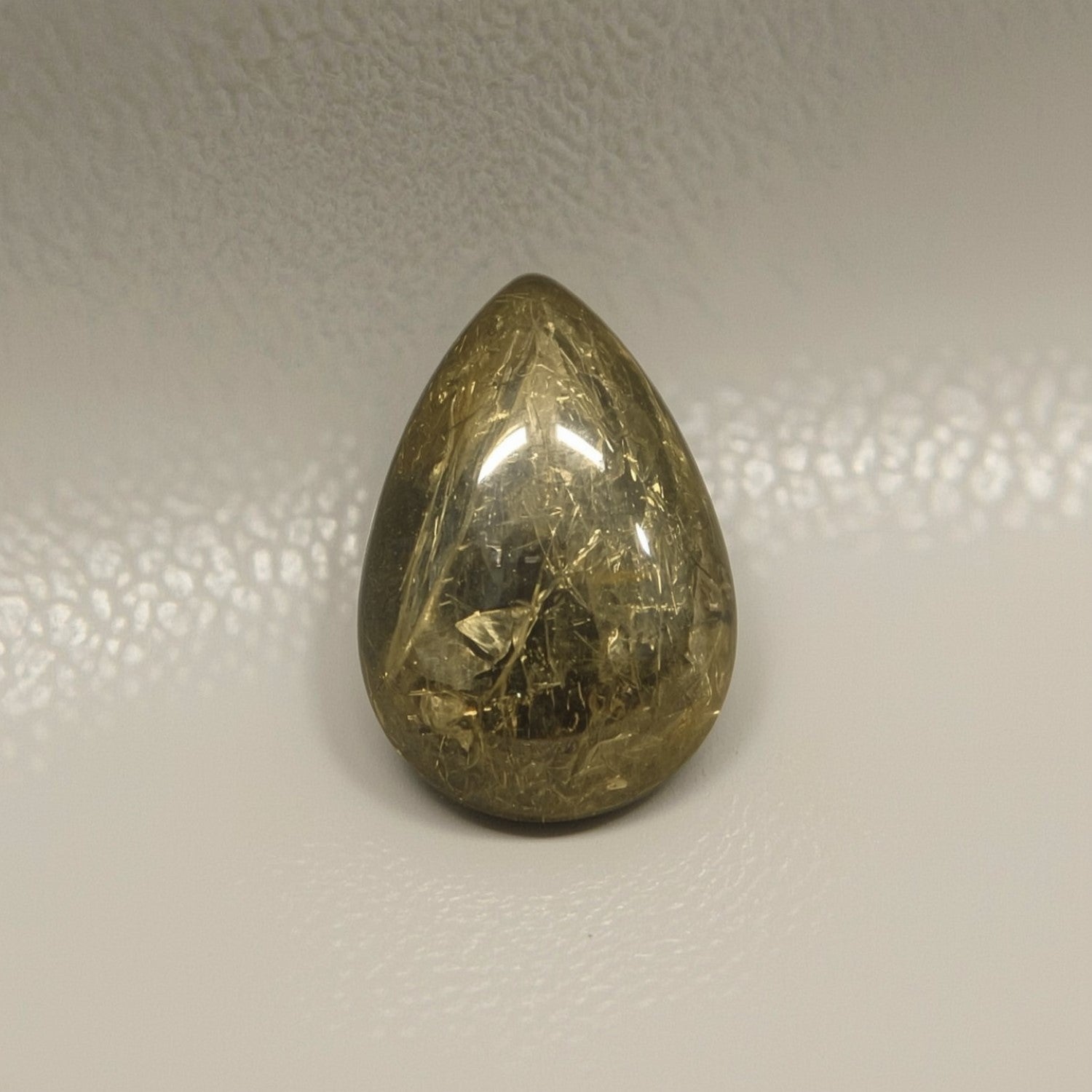 Pyrite 10PC Tiny 3x5 MM Pear Cabochon Gray Shine semi Precious Loose Gems Sekundär produktbild