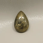 Pyrite 10PC Tiny 3x5 MM Pear Cabochon Gray Shine semi Precious Loose Gems