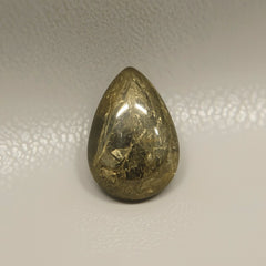 Pyrite 10PC Tiny 3x5 MM Pear Cabochon Gray Shine semi Precious Loose Gems
