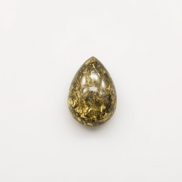 Pyrite 10PC Tiny 4x6 MM Pear Cabochon Gray Fine semi Precious Loose Gemstone