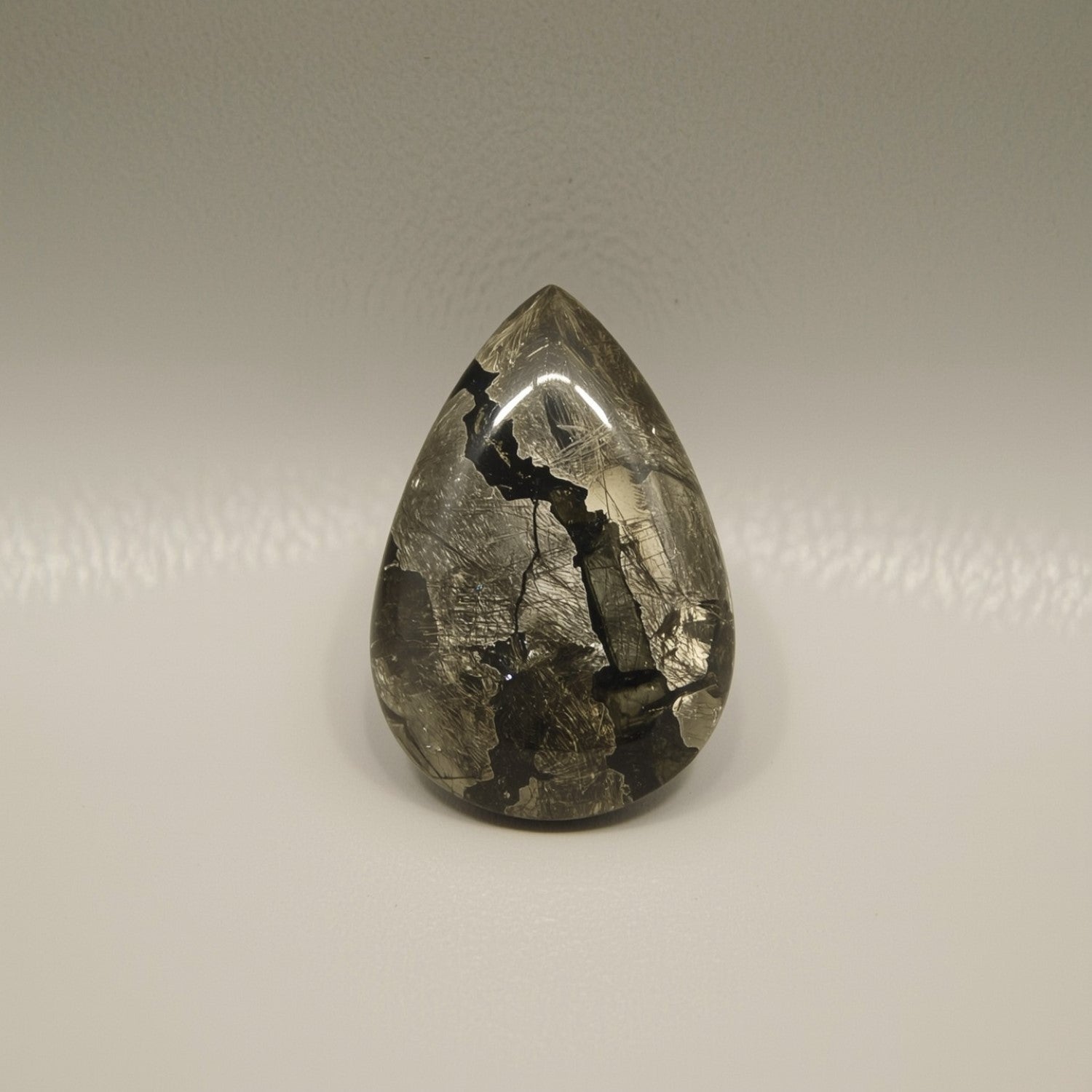 Pyrite 10PC Tiny 4x6 MM Pear Cabochon Gray Fine semi Precious Loose Gemstone Immagine secondaria del prodotto