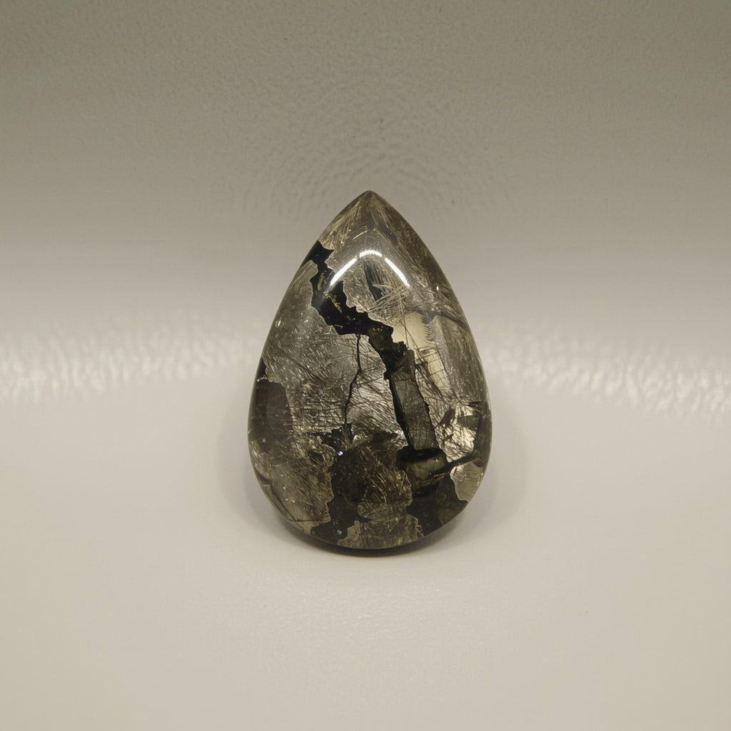 Pyrite 10PC Tiny 4x6 MM Pear Cabochon Gray Fine semi Precious Loose Gemstone