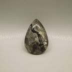 Pyrite 10PC Tiny 4x6 MM Pear Cabochon Gray Fine semi Precious Loose Gemstone