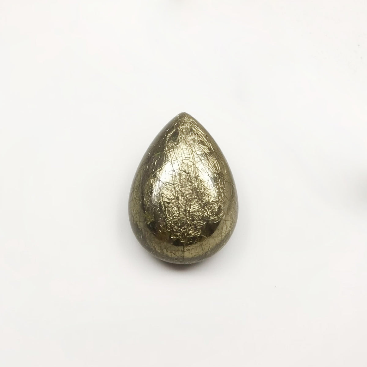 Pyrite 1PC Tiny 5x7 MM Pear Cabochon Gray High-Quality semi Precious Loose Gemstones