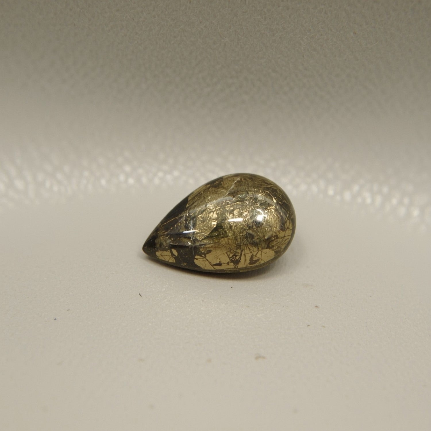 Pyrite 1PC Tiny 5x7 MM Pear Cabochon Gray High-Quality semi Precious Loose Gemstones