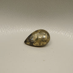 Pyrite 1PC Tiny 5x7 MM Pear Cabochon Gray High-Quality semi Precious Loose Gemstones