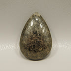 Pyrite 1PC Small 6x8 MM Pear Cabochon Gray Natural semi Precious Semi Precious Gemstone