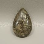 Pyrite 1PC Small 6x9 MM Pear Cabochon Gray Genuine semi Precious Precious Gemstone