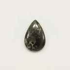 Pyrite 1PC Medium 7x10 MM Pear Cabochon Gray Pure semi Precious Loose Gems