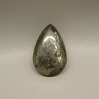 Pyrite 1PC Small 7x9 MM Pear Cabochon Gray Superior semi Precious Gems