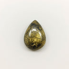 Pyrite 1PC Medium 8x10 MM Pear Cabochon Gray Fiery semi Precious Loose Gemstone