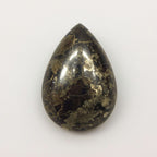 Pyrite 1PC Large 8x12 MM Pear Cabochon Gray Sparkling semi Precious Semi Precious Gemstone