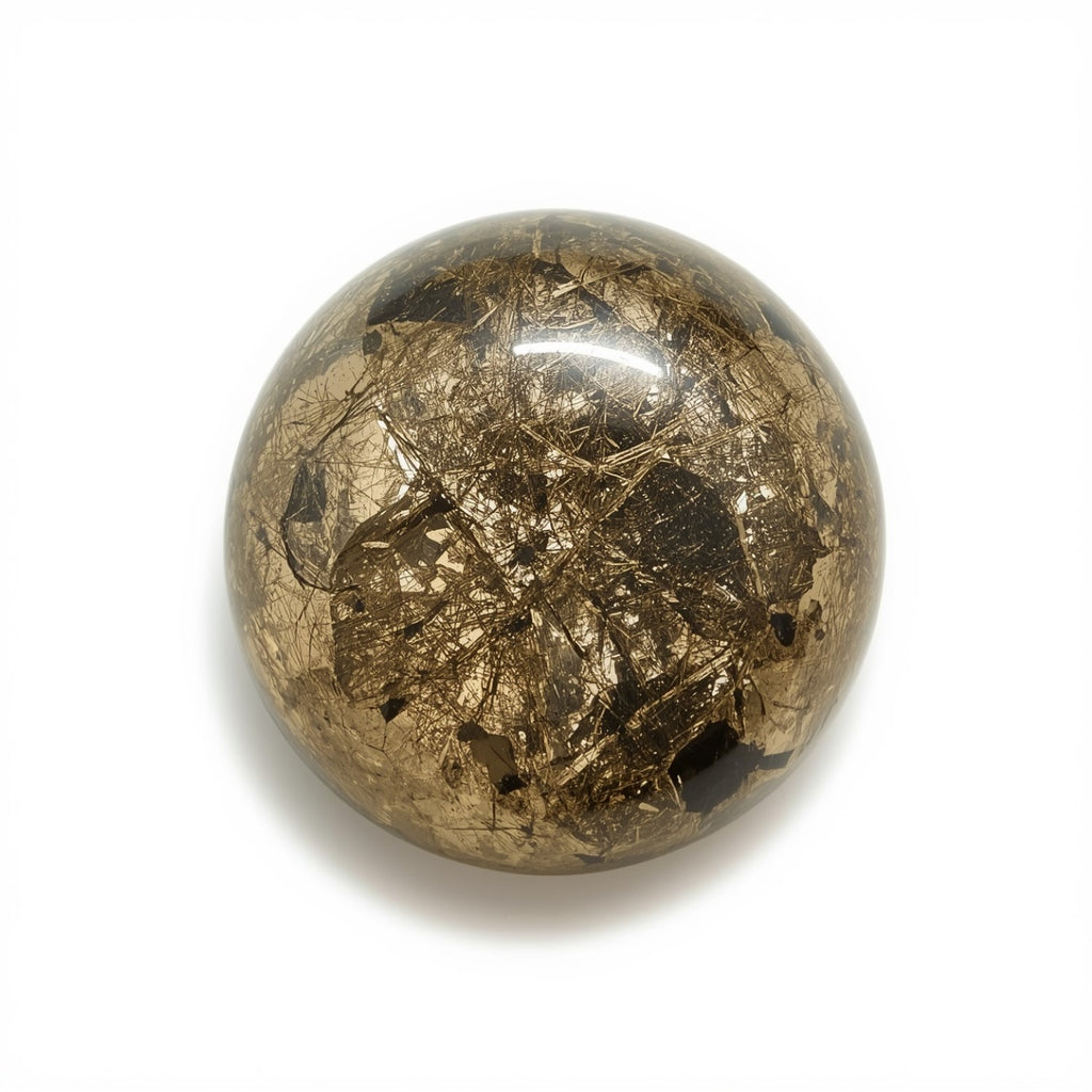 Pyrite 1PC Large 10x10 MM Round Cabochon Gray Luster semi Precious Loose Gemstones
